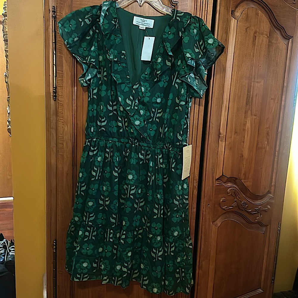 Green Trovata birds of paradise dress